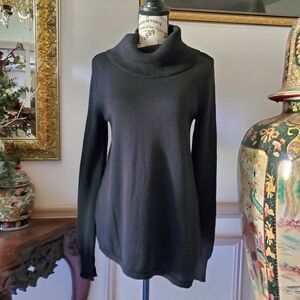 BCBGMaxAzria Waris Merino Wool Black Turtleneck Sweater